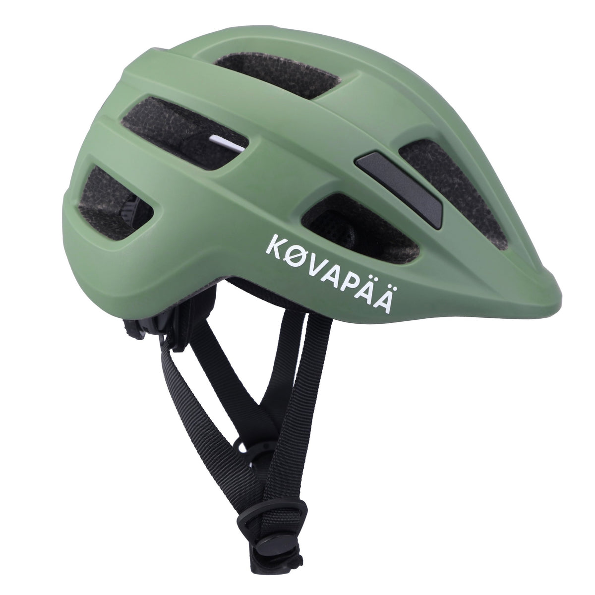 rechterzijaanzicht van Køvapää Lappi Baby helm in groen